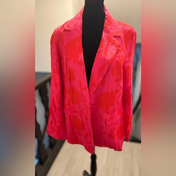 Kate Spade Floral Pink Women's Blazer - Picture 6 of 6